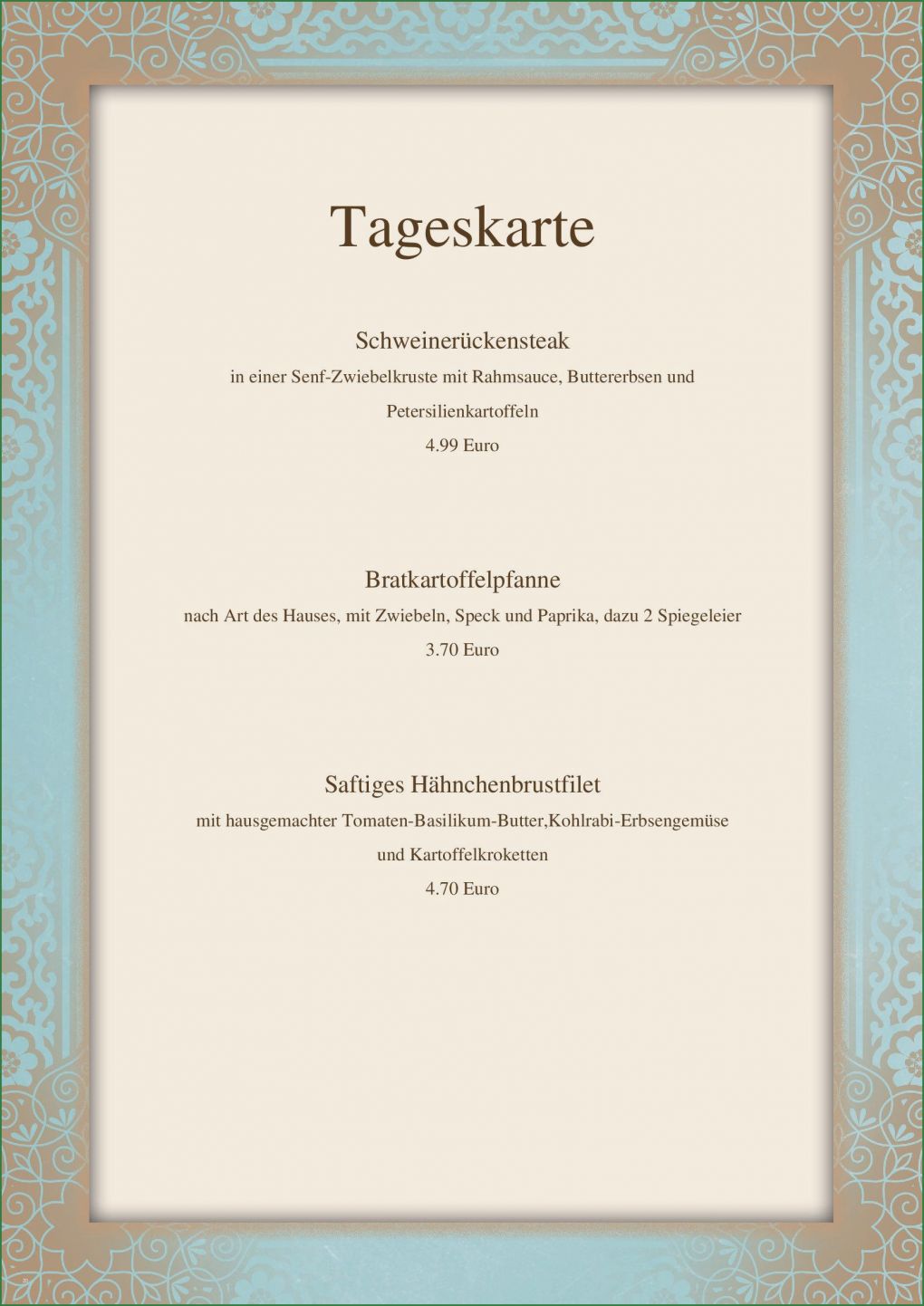 Menükarte Geburtstag Vorlage Bewundernswert Die Speisekarte Bzw Tageskarte ist Das Aushängeschild