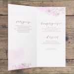 Menükarte Klappkarte Vorlage Angenehm "cherry Blossom" Menü Klappkarte Marry Paper