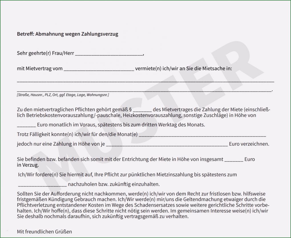 Mieter Abmahnung Vorlage Beste Abmahnung Wegen Zahlungsverzug so Mahnen Sie Richtig