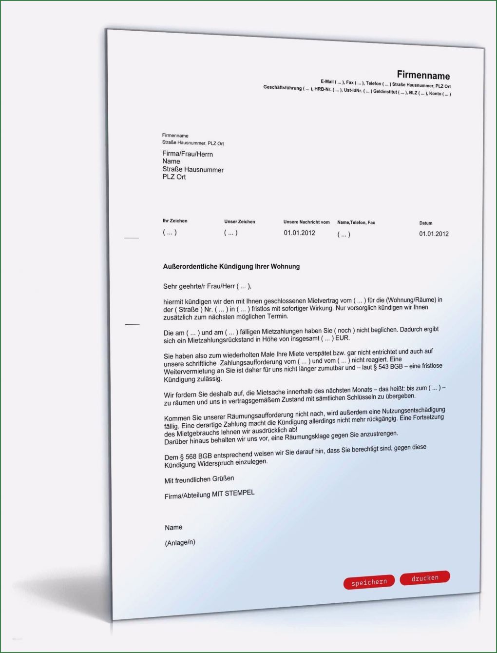 Mieter Abmahnung Vorlage Süß Mieter Abmahnung Vorlage Angenehm Kündigung Mietvertrag