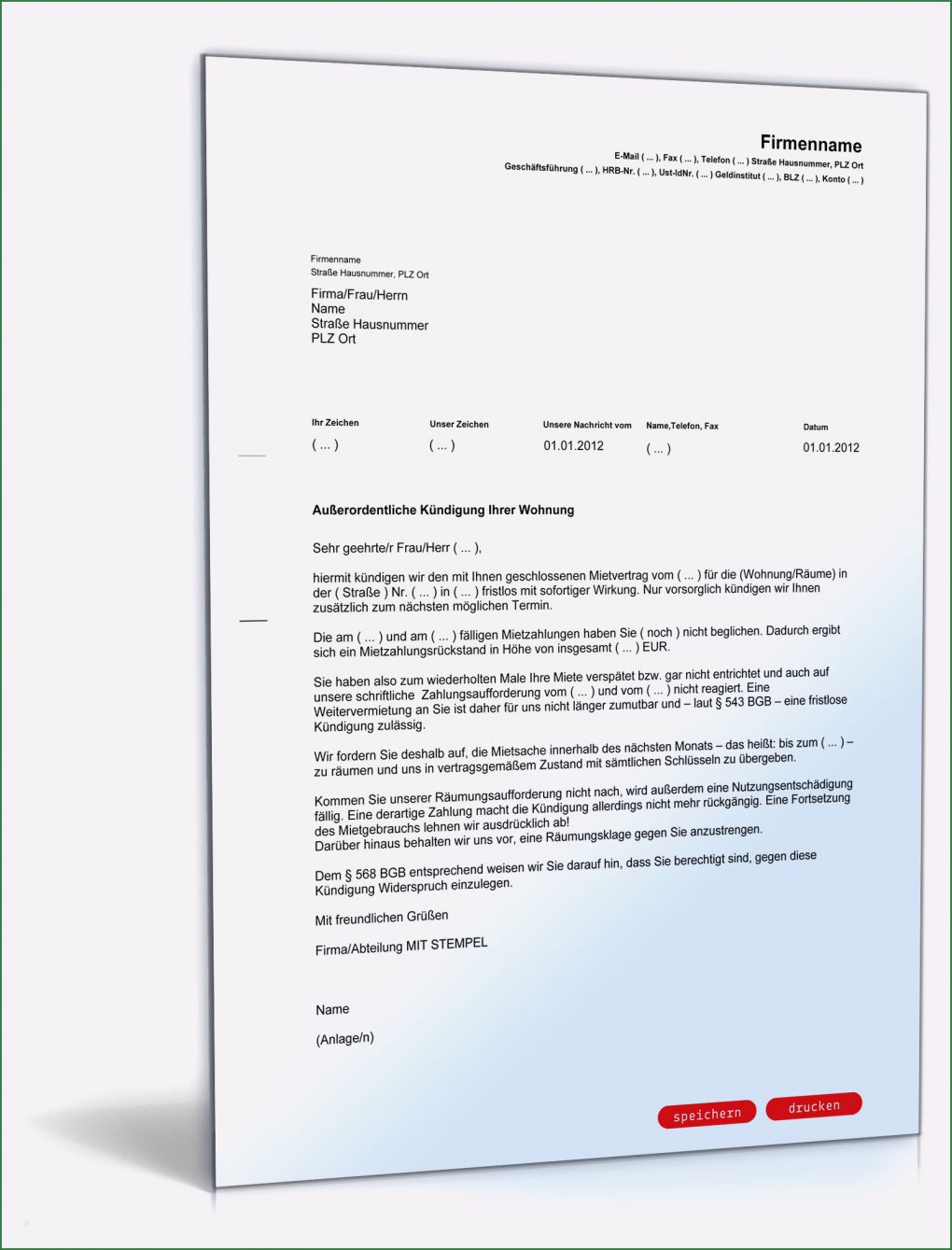Mietschulden Jobcenter Vorlage Großartig Kündigung Mietvertrag Fristlos Vermieter Mietschuld