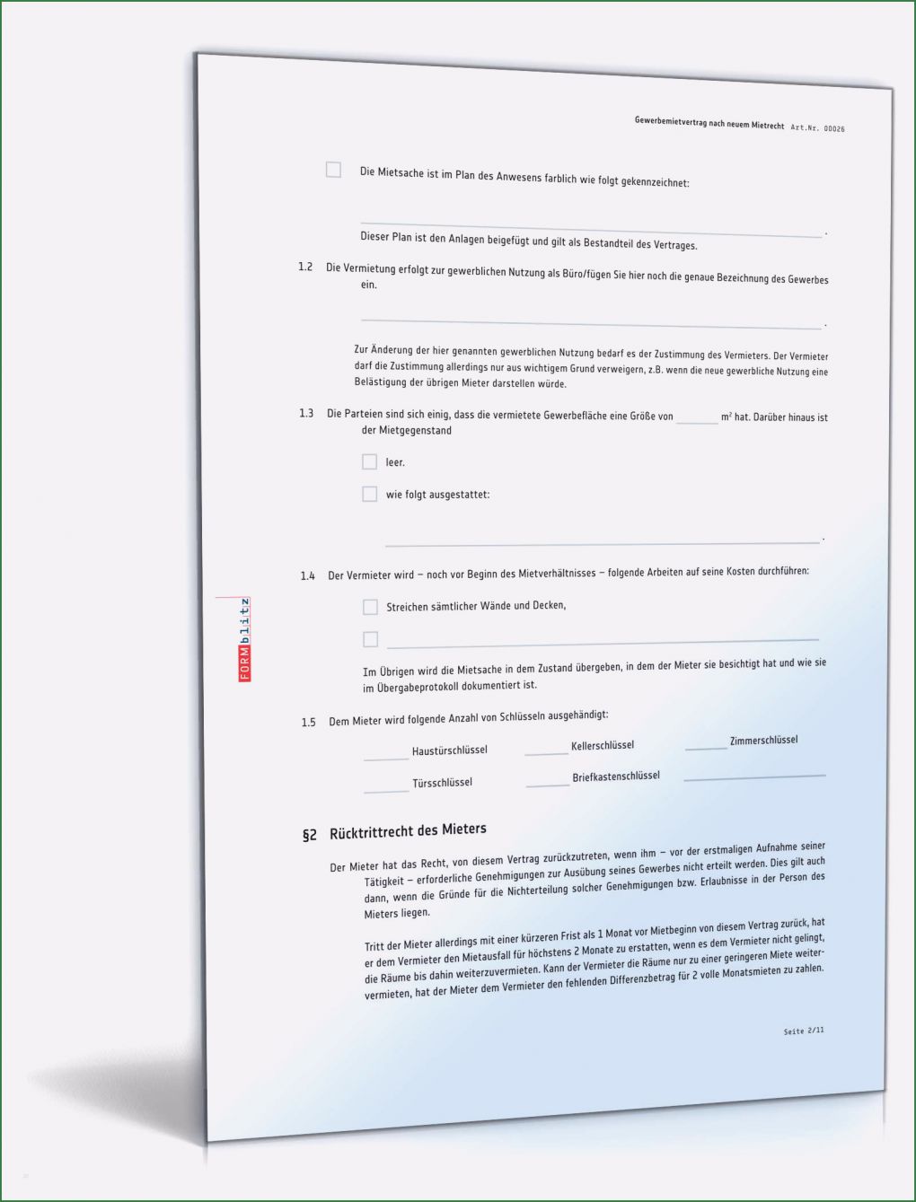 Mietvertrag Grundstück Vorlage Gut Gewerbemietvertrag Muster Als Pdf Oder Doc Zum Download