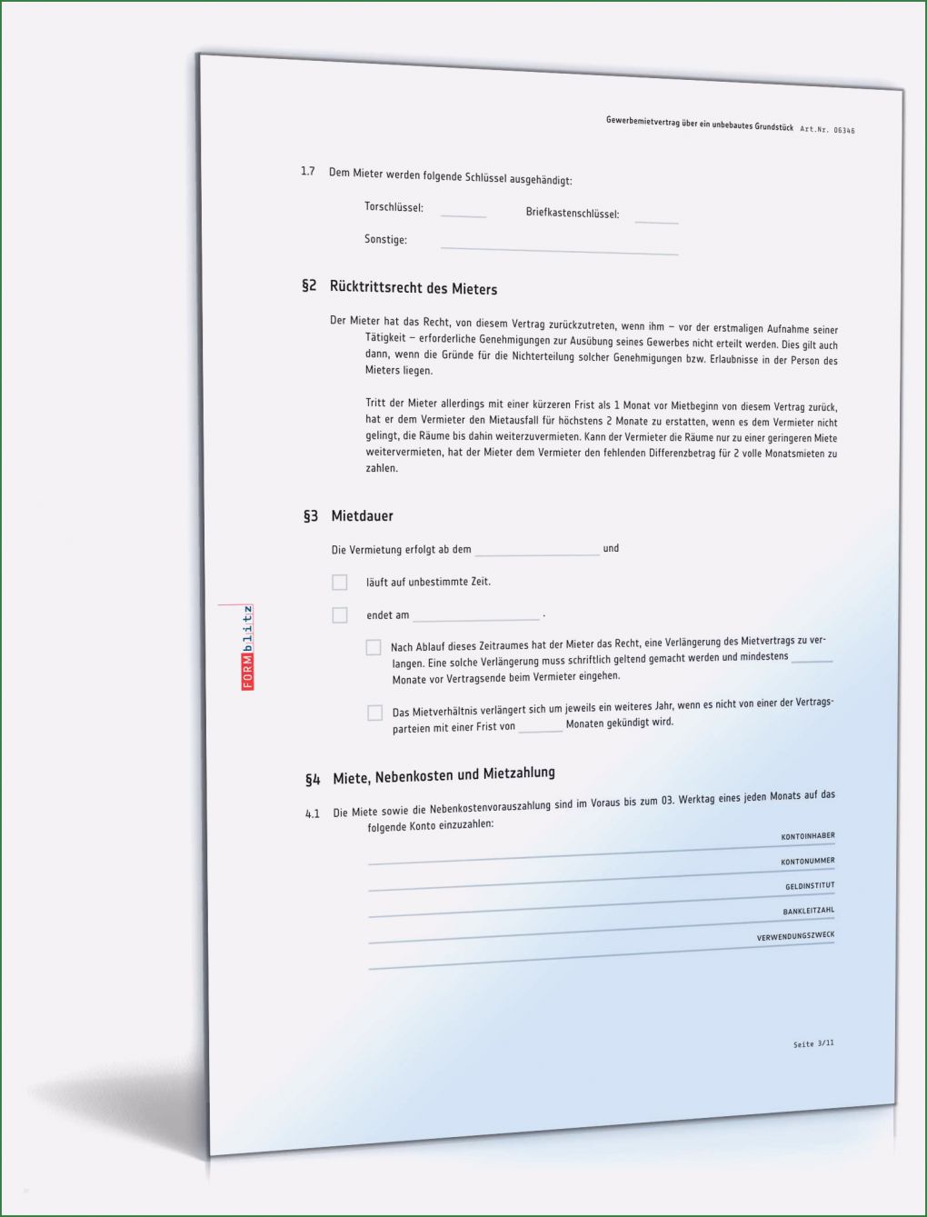 Mietvertrag Grundstück Vorlage Hübsch Gewerbemietvertrag Unbebautes Grundstück Muster En