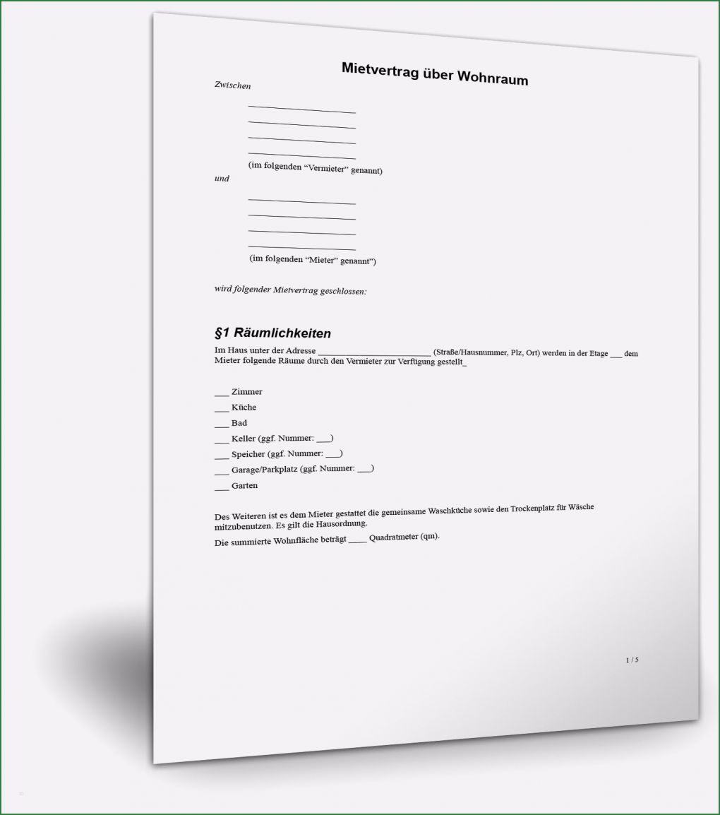 Mietvertrag Grundstück Vorlage Wunderbar Mietverträge Muster Und Vorlagen