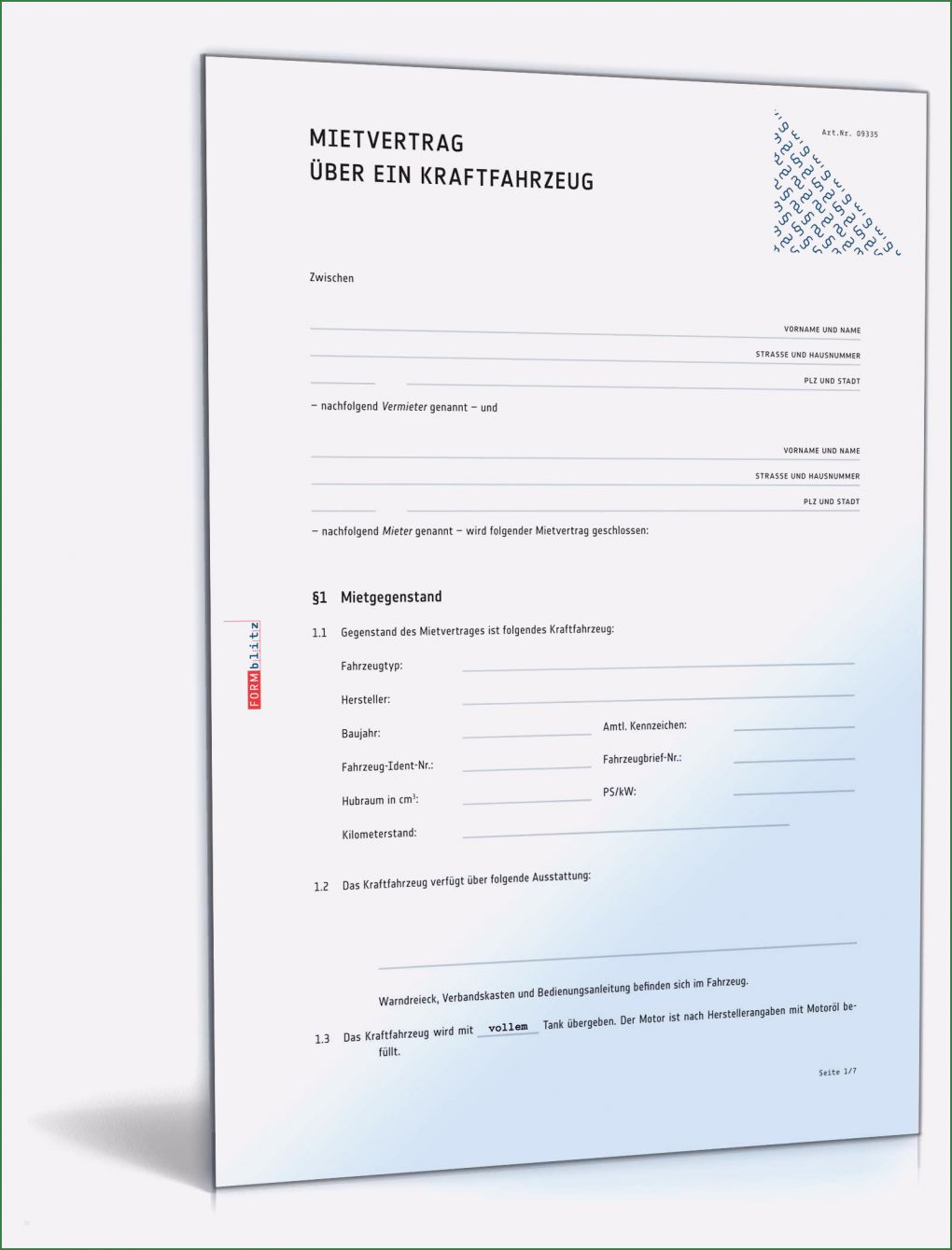Mietvertrag österreich Vorlage Angenehm Mietvertrag Kraftfahrzeug Rechtssicheres Muster Zum Download