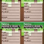 Minecraft Einladungskarten Vorlage Hübsch Up Cycled & Printable Treasures Minecraft Party