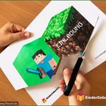 Minecraft Einladungskarten Vorlage Schönste Minecraft Einladungskarten Vorlage Zum Ausdrucken
