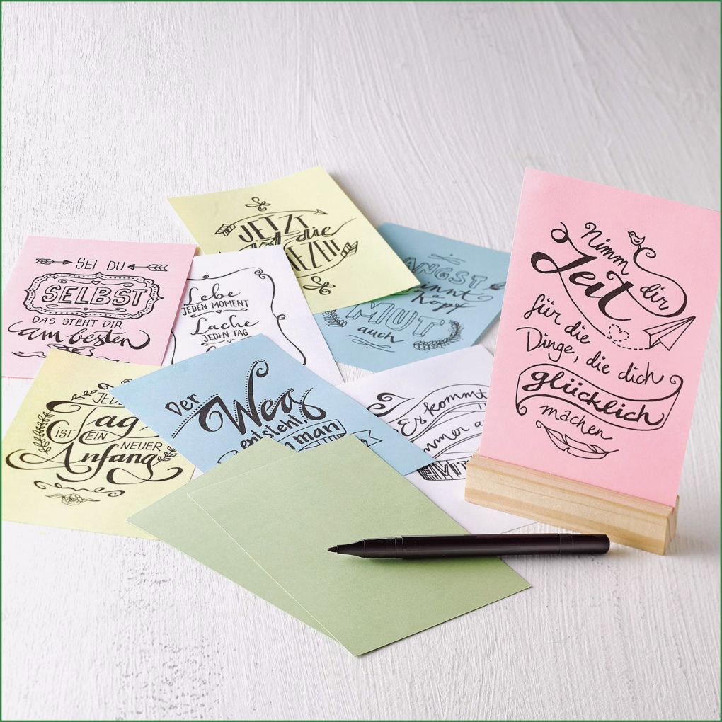 Ministeck Vorlagen Einfach Süß Handlettering Kartenhalter Set