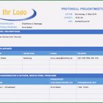 Mitarbeiter Meeting Vorlage Einzigartig Kostenlose Protokollvorlagen Für Microsoft Word