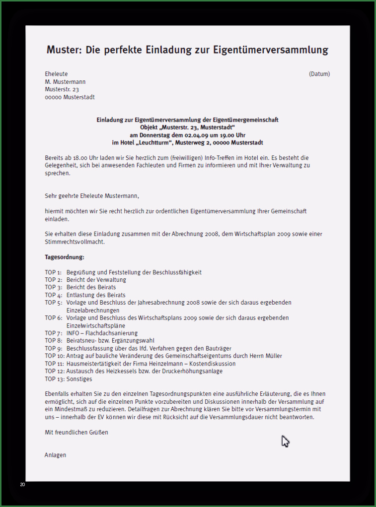 Mitarbeiter Meeting Vorlage Luxus Muster Einladung Eigentümerversammlung Produkte