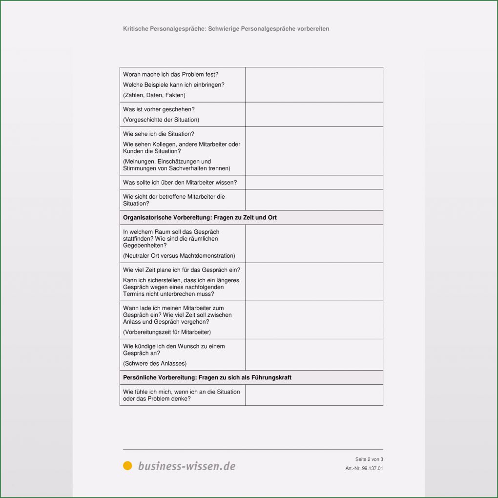 Mitarbeitergespräch Vorbereiten Vorlage Hübsch Schwierige Mitarbeitergespräche Vorbereiten – Vorlage