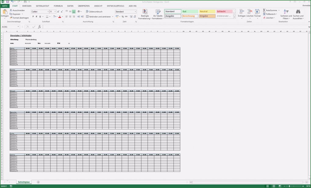 Monats Schichtplan Excel Vorlage Genial Schichtplan