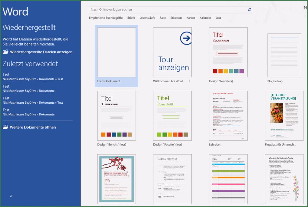 Ms Office Vorlagen Bewundernswert Microsoft Fice 2013 Neuen Funktionen In Word