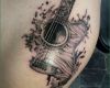 Music Tattoo Vorlagen Wunderbar Tricky Guitar Shoulder Piece Tattoo