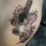 Music Tattoo Vorlagen Wunderbar Tricky Guitar Shoulder Piece Tattoo