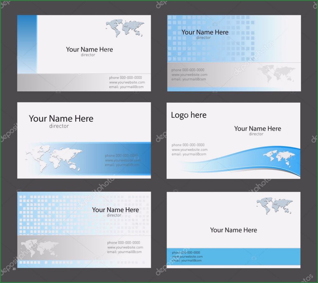 Muster Visitenkarten Vorlagen Schönste Business Card Templates — Stock Vector © Cobalt88