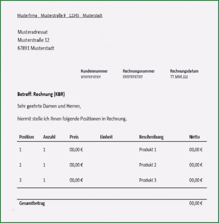 Musterrechnung Kleinunternehmer Word Vorlage Erstaunlich Kleinunternehmer Rechnung