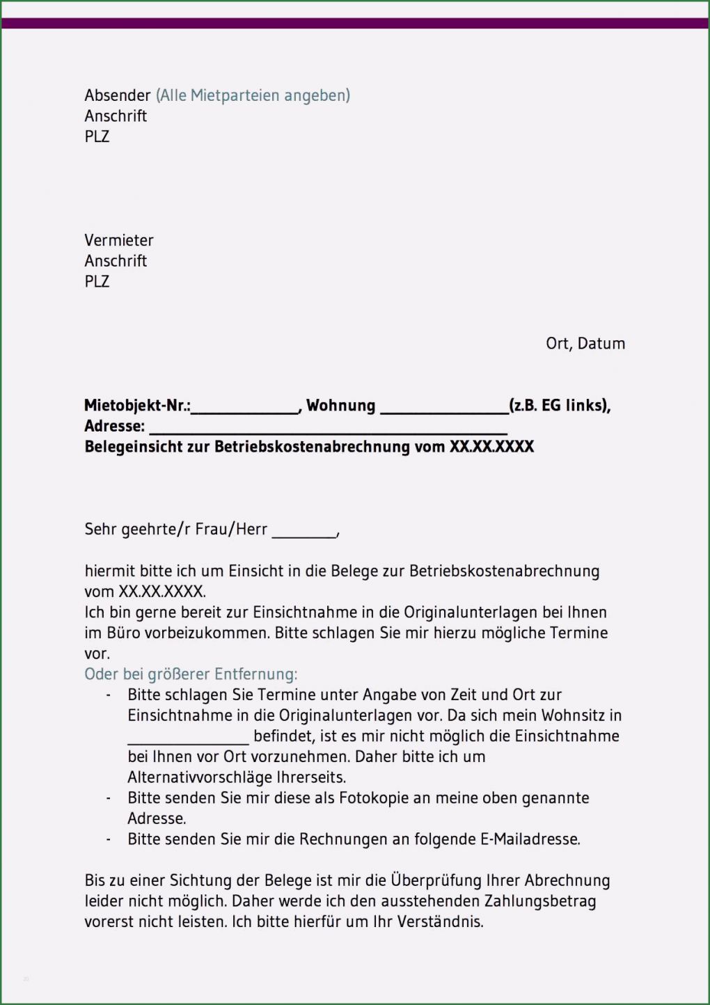 Nebenkostenabrechnung Mieter Vorlage Beste Nebenkostenabrechnung Muster Und Vorlagen Jetzt Kostenlos