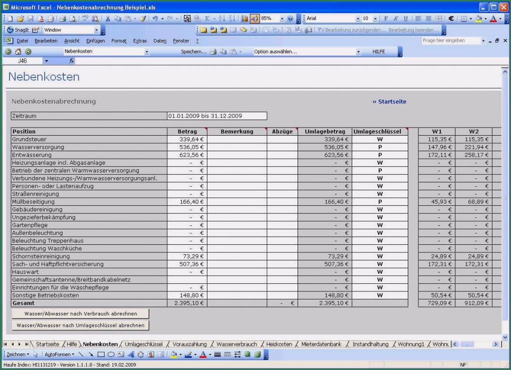 Nebenkostenabrechnung Mieter Vorlage Wunderbar 29 Nebenkostenabrechnung Vorlage Excel