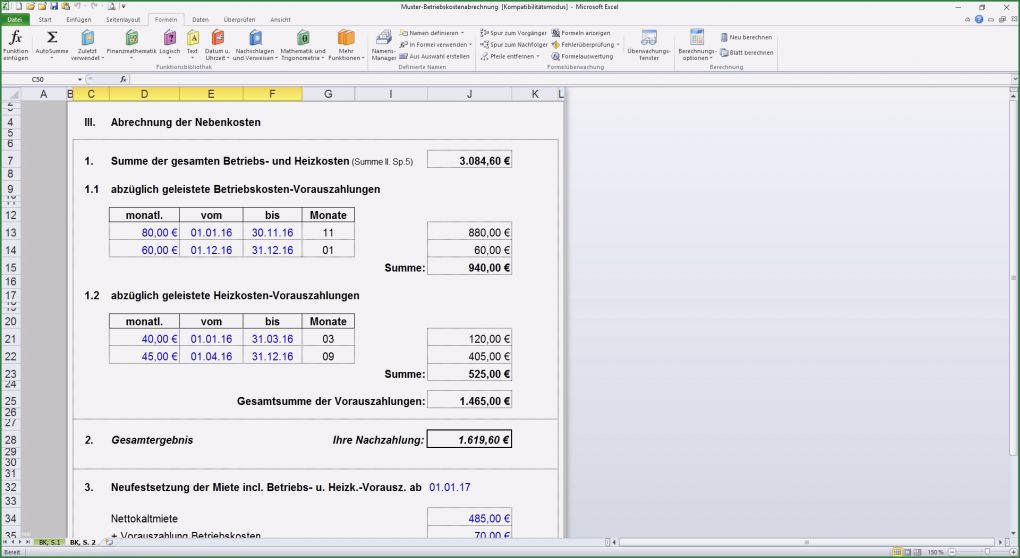 Nebenkostenabrechnung Schweiz Vorlage Best Of Excel Vorlagen Paket Steuer Nebenkosten Und Rendite