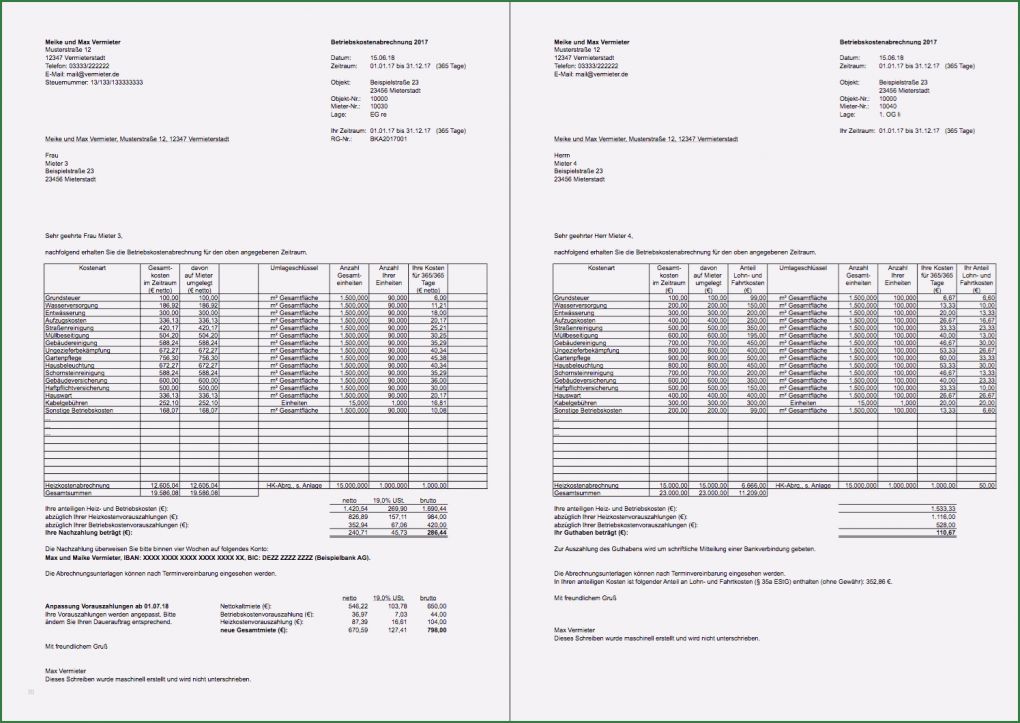 Nebenkostenabrechnung Schweiz Vorlage Gut Handbuch Abrechnungsvorlage Pro