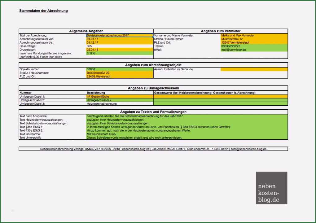 Nebenkostenabrechnung Schweiz Vorlage Gut Nebenkostenabrechnung Excel Vorlage Kostenlos In Bezug Auf