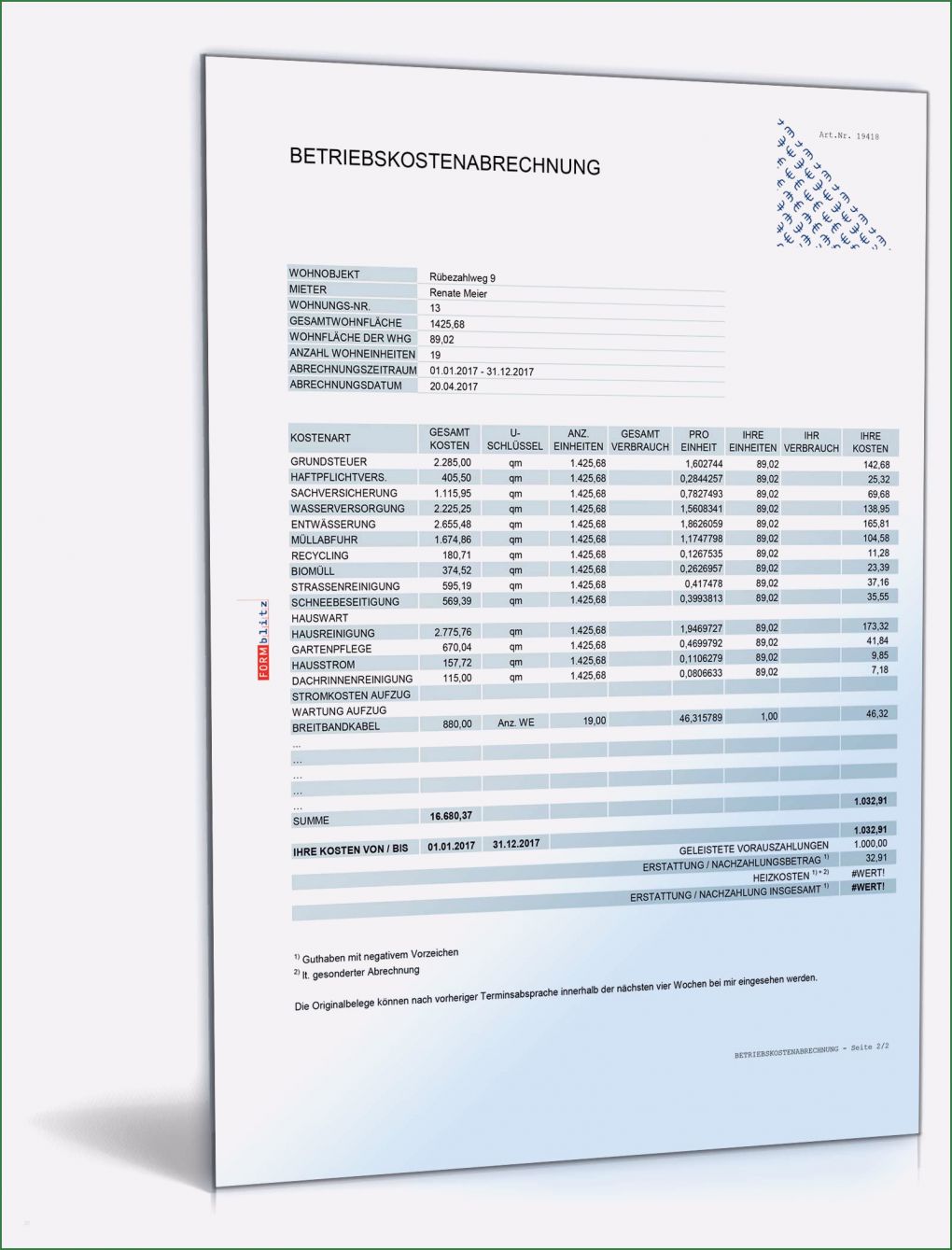 Nebenkostenabrechnung Schweiz Vorlage Inspiration Betriebs Und Heizkostenabrechnung