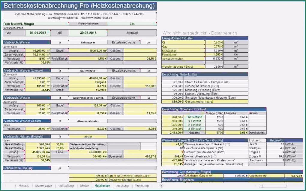Nebenkostenabrechnung Schweiz Vorlage Wunderbar Betriebskostenabrechnung Vorlage Excel Kostenlos Innerhalb