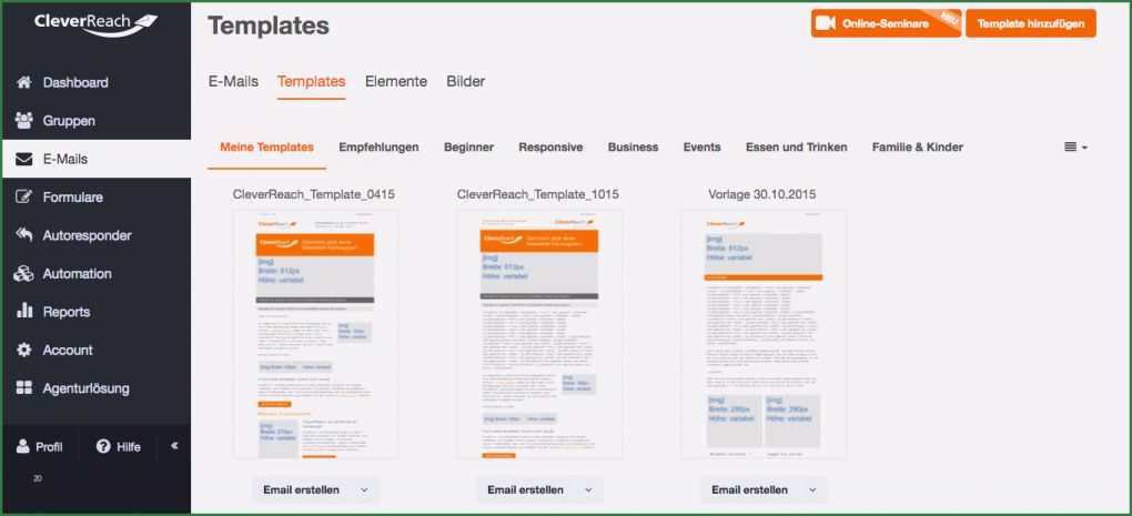 Newsletter Beispiele Vorlagen Hübsch Mit Cleverreach Eigene Newsletter Vorlagen Erstellen
