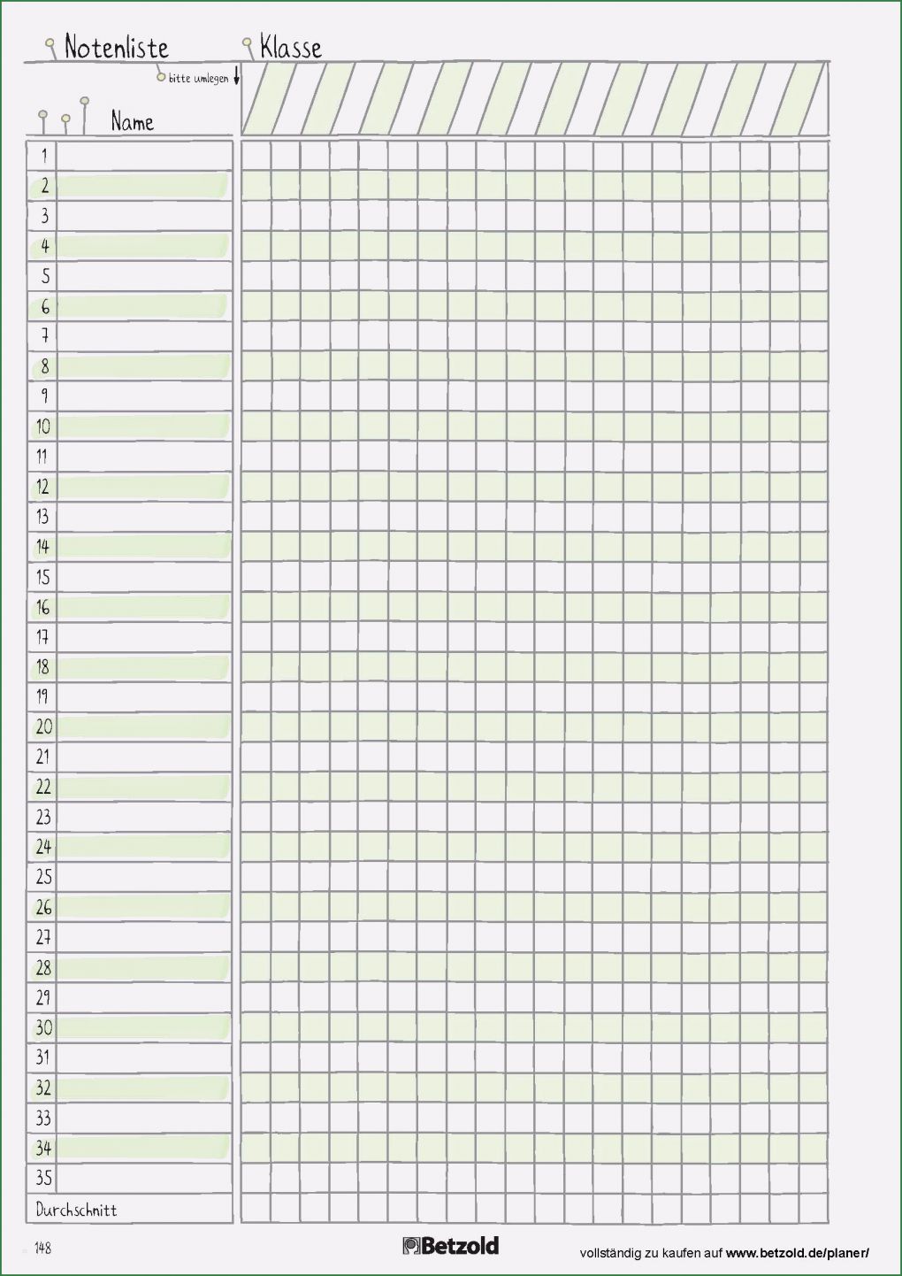 Notentabelle Excel Vorlage Inspiration Notenliste Vorlage Zum Ausdrucken Aus Dem Betzold Design
