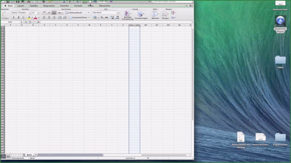 Notentabelle Excel Vorlage Luxus Excel Tipps 1 Notentabelle
