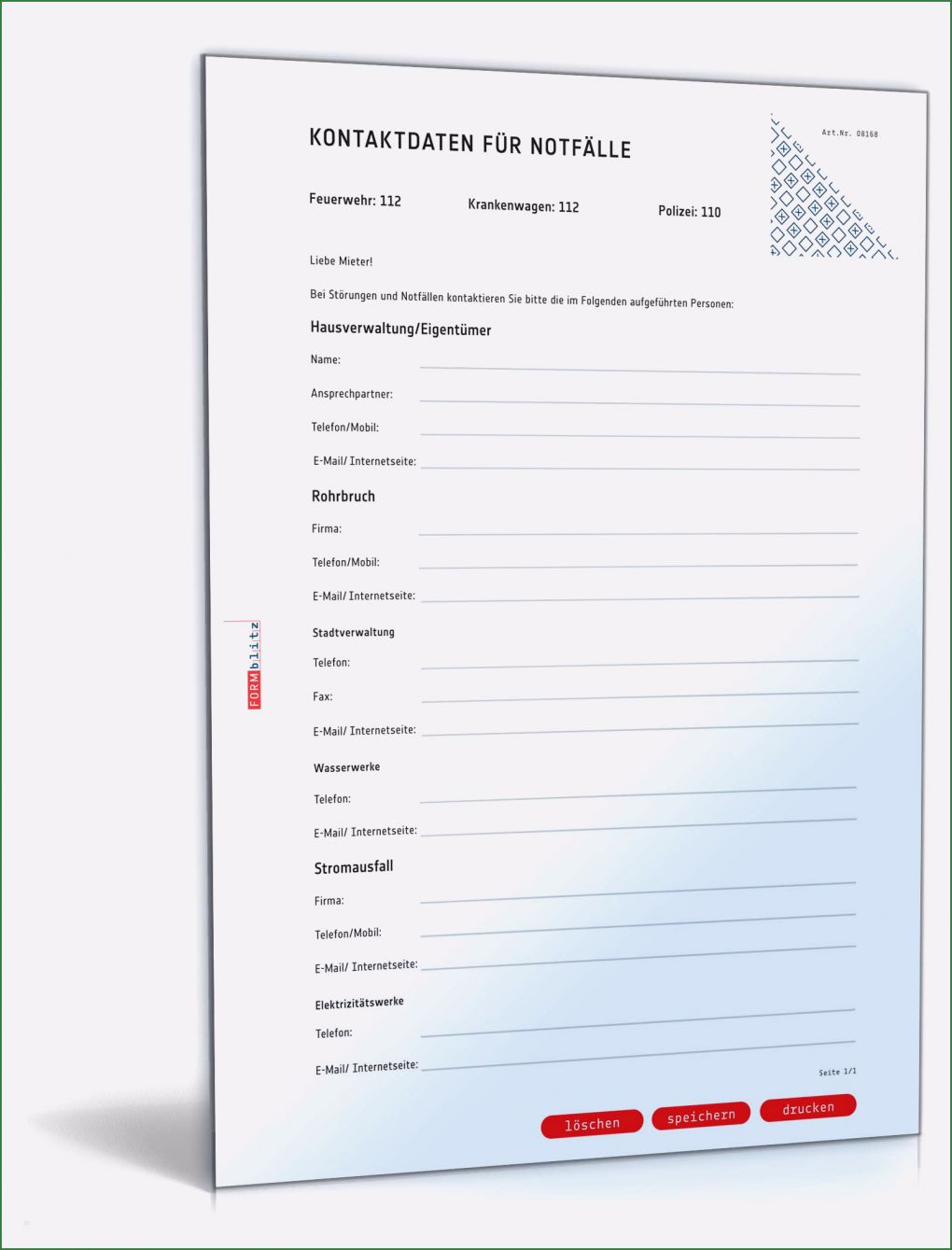 Notfallplan Erstellen Vorlage Gut Notfallkontakte