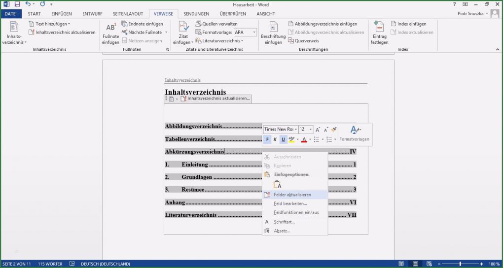 Notfallplan Erstellen Vorlage Luxus 10 Inhaltsverzeichnis Gestalten