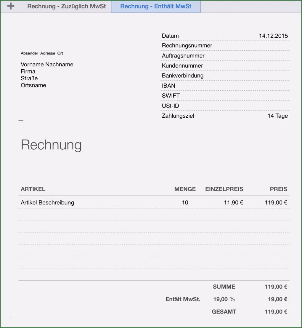 Numbers Vorlage Rechnung Kostenlos Cool Numbers Vorlage Rechnung