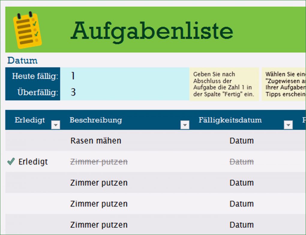 Onenote Aufgabenliste Vorlage Einzigartig Aufgabenliste