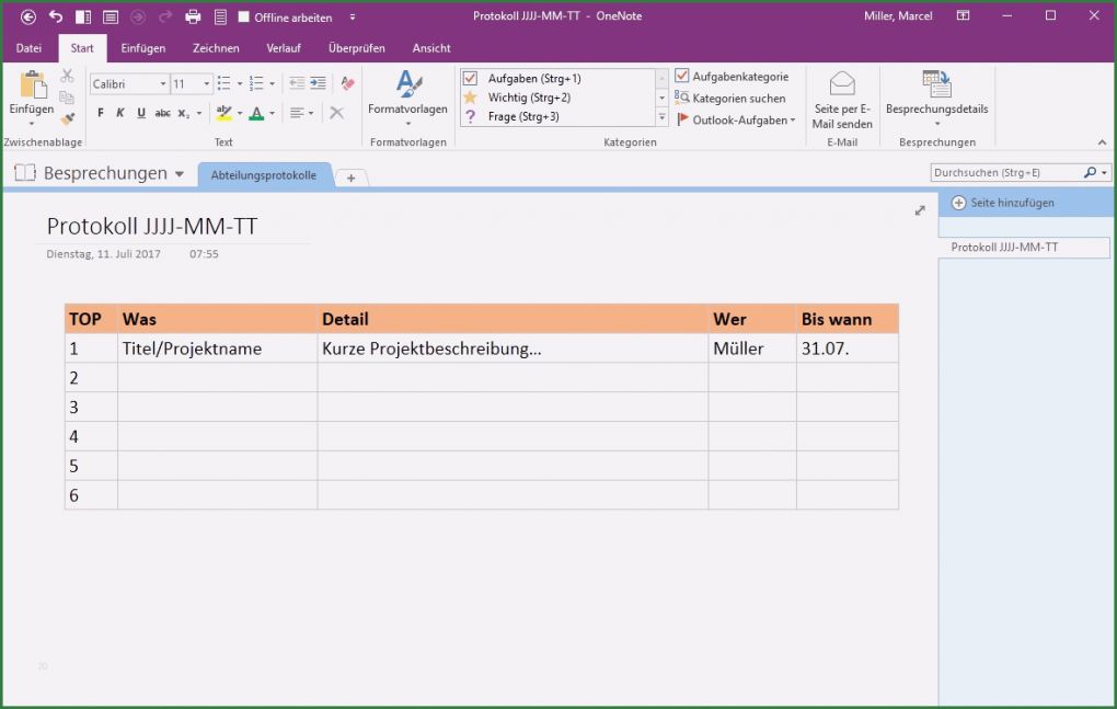 Onenote Aufgabenliste Vorlage Genial Mit Enote Werden Ihre Meetings In 3 Schritten Zum