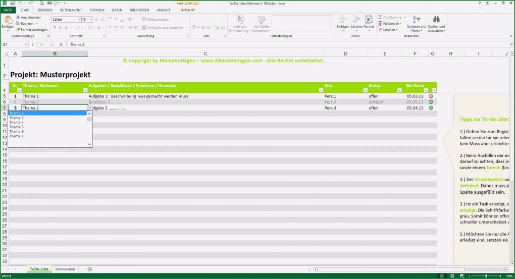 Onenote Projekt Vorlage Inspiration to Do Liste Excel Vorlage Pendenzenliste Aufgabenliste
