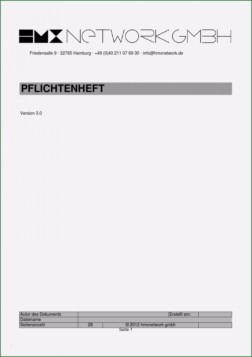 Onlineshop Vorlage Großartig Pflichtenheft Vorlage