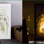 Paper Cut Light Box Vorlage Best Of Unicorn In the Jungle Papercut Light Boxes Unique Night