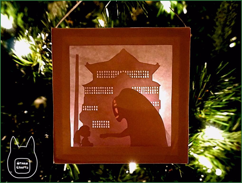 Paper Cut Light Box Vorlage Luxus Spirited Away Paper Lightbox ornament Tutorial by