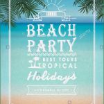 Party Plakat Vorlage Beste Moderne sommer Strand Party Plakat Design Vorlage Vektor
