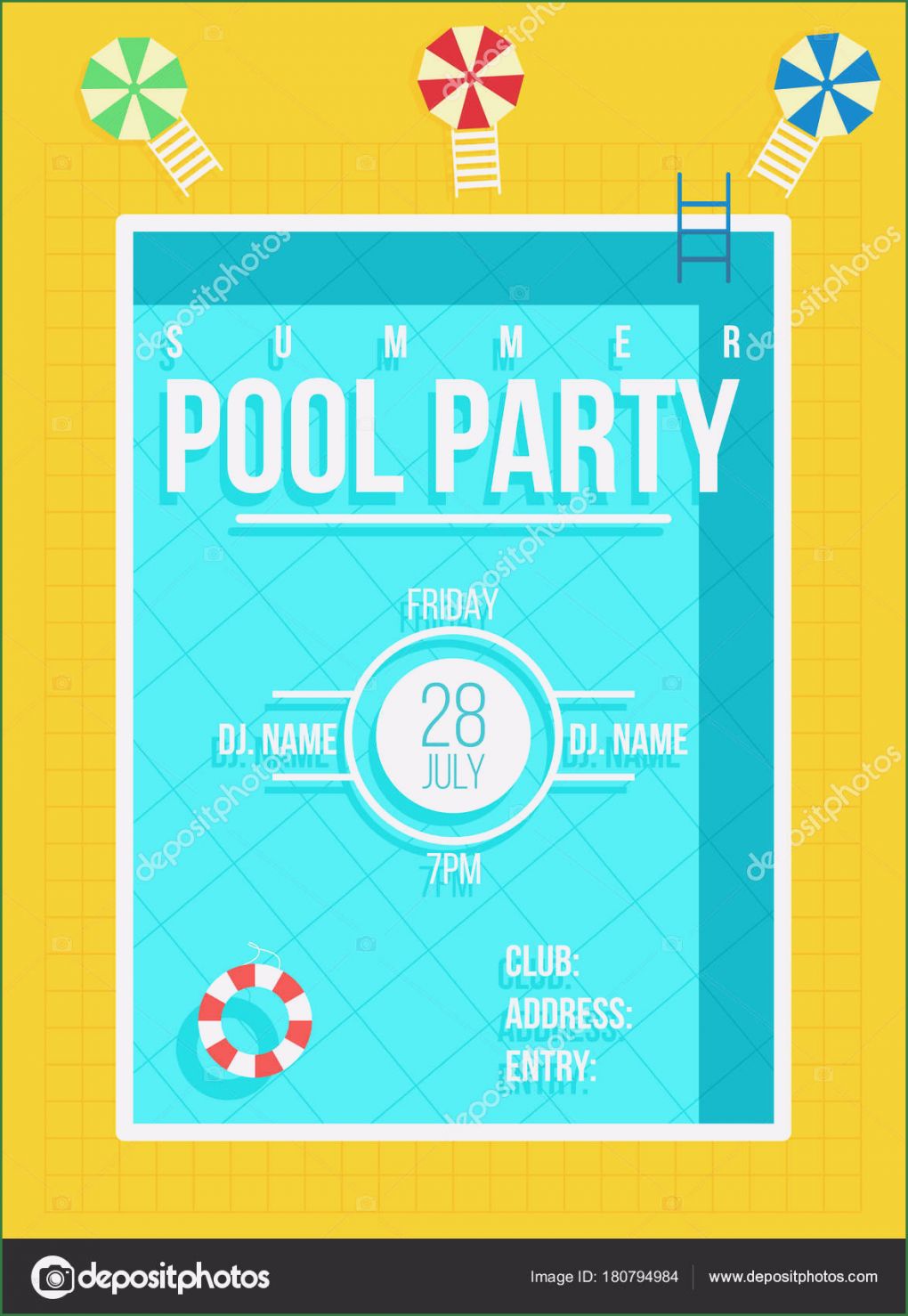 Party Plakat Vorlage Inspiration Einladung Poolparty Ausmalbildub