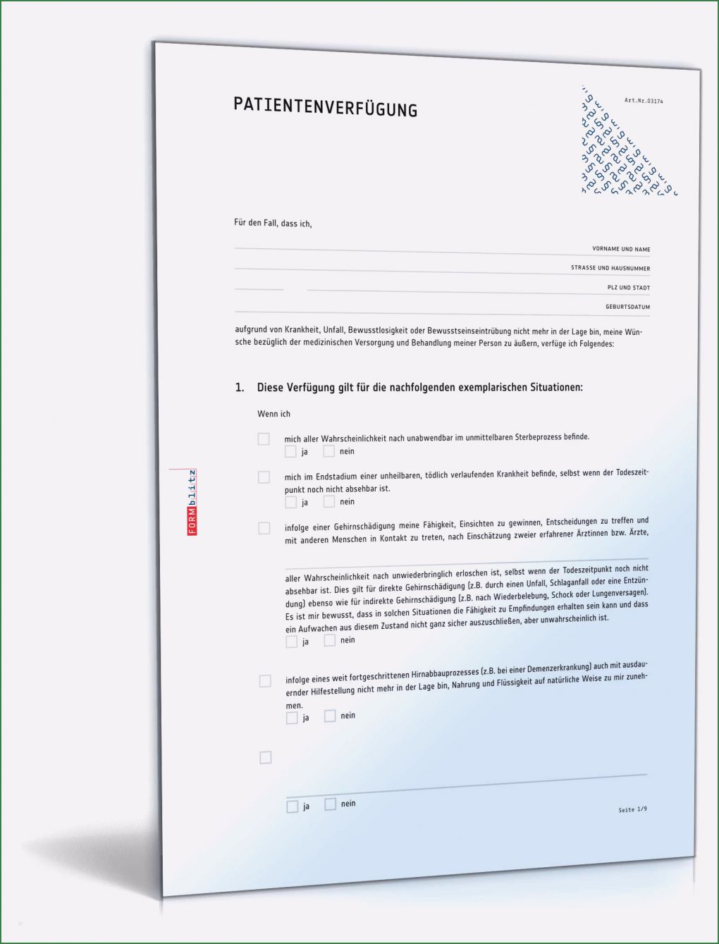 Patientenverfügung Vorlage Zum Ausfüllen Erstaunlich Patientenverfügung Muster Rechtssichere Vorlage Zum Download