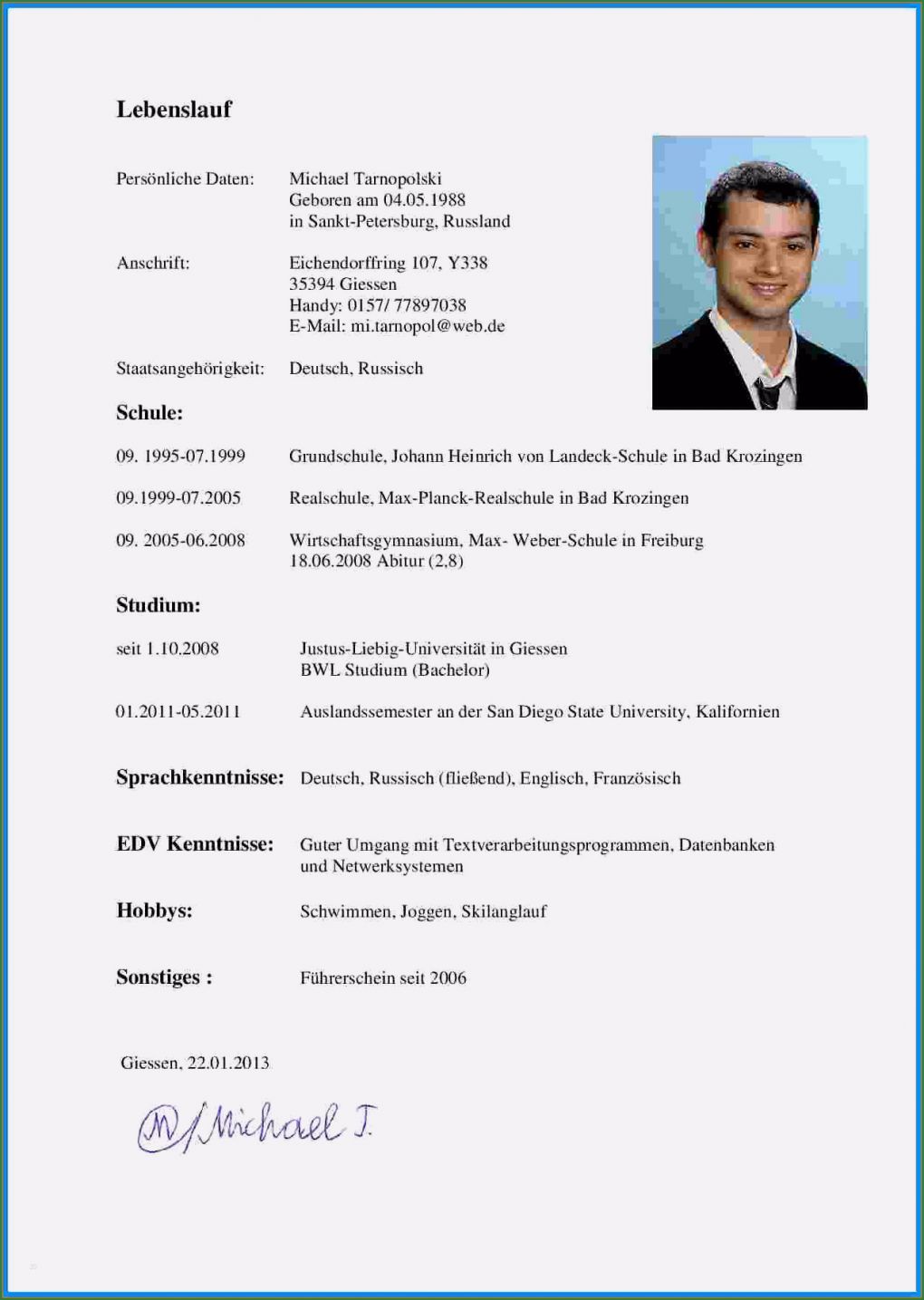 Pdf Lebenslauf Vorlage Schön 7 Lebenslauf Als Pdf