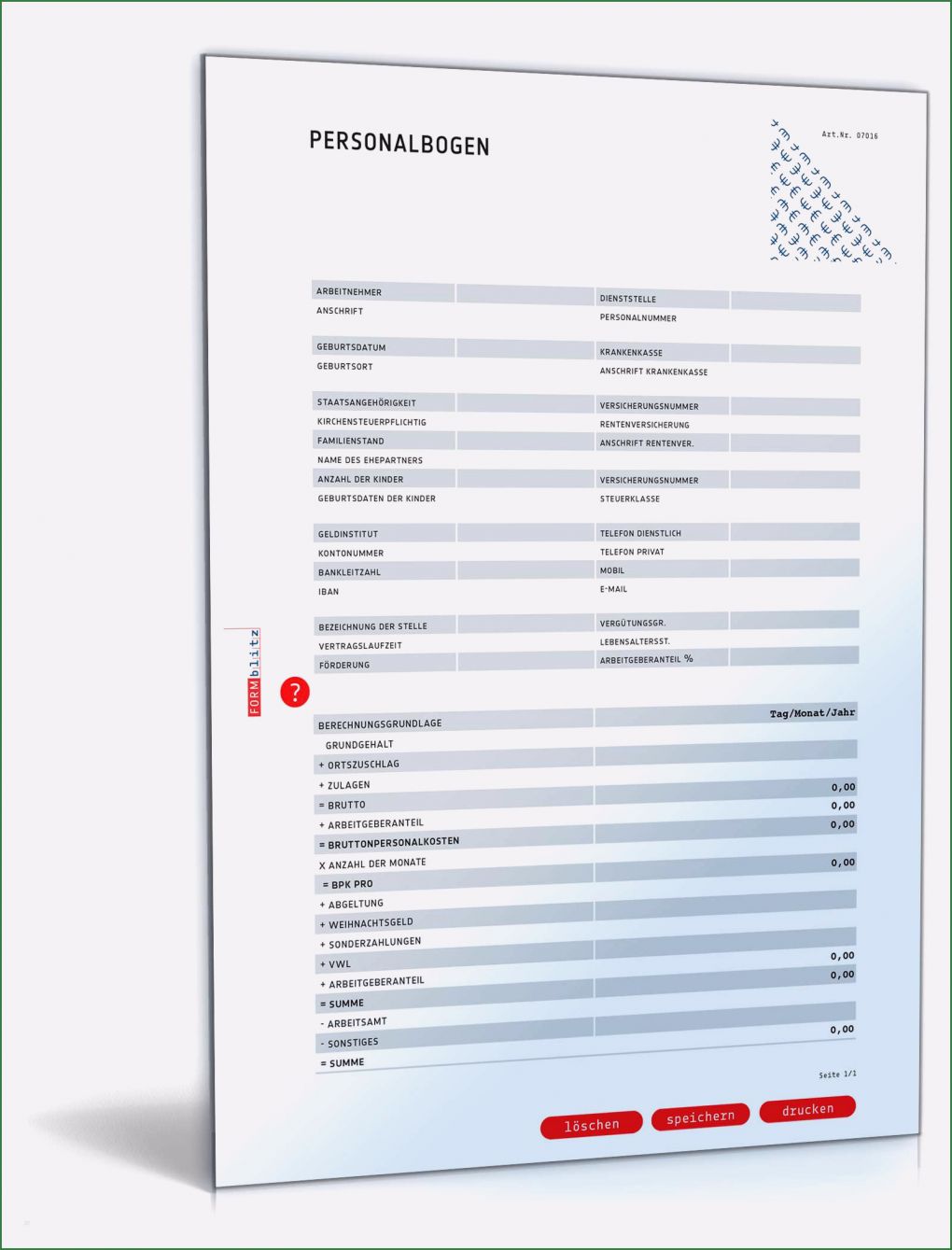 Personalfragebogen Pdf Vorlage Angenehm Personalbogen