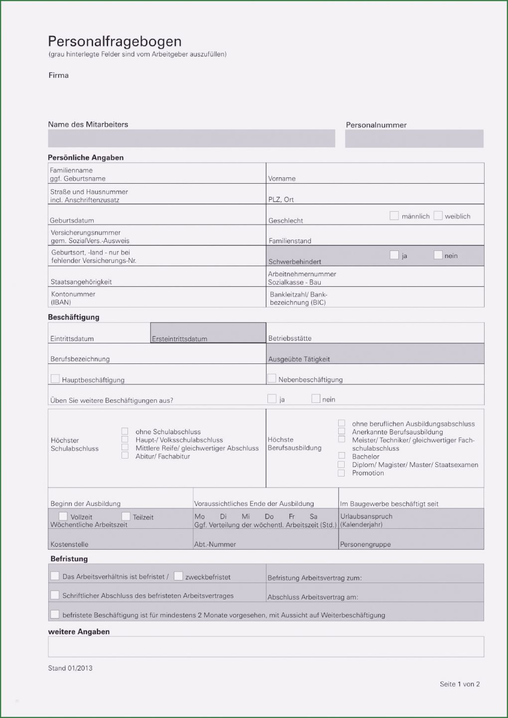 Personalfragebogen Pdf Vorlage Beste 30 Personalfragebogen Vorlage Word Brontepublicschool