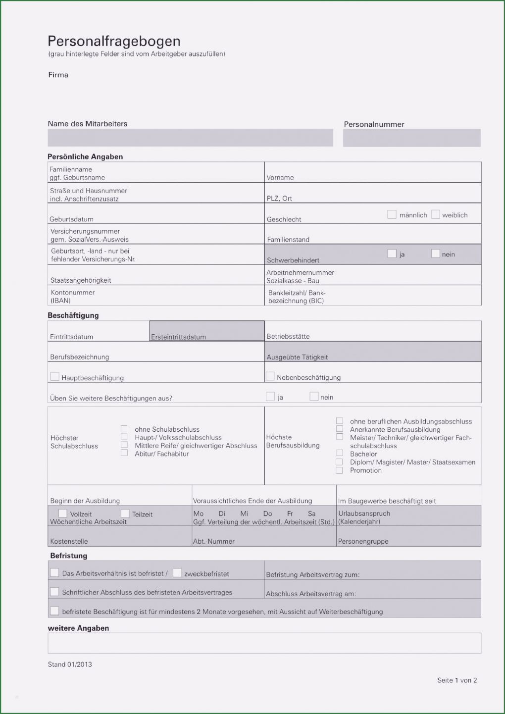 Personalfragebogen Pdf Vorlage Großartig Personalfragebogen Vorlage