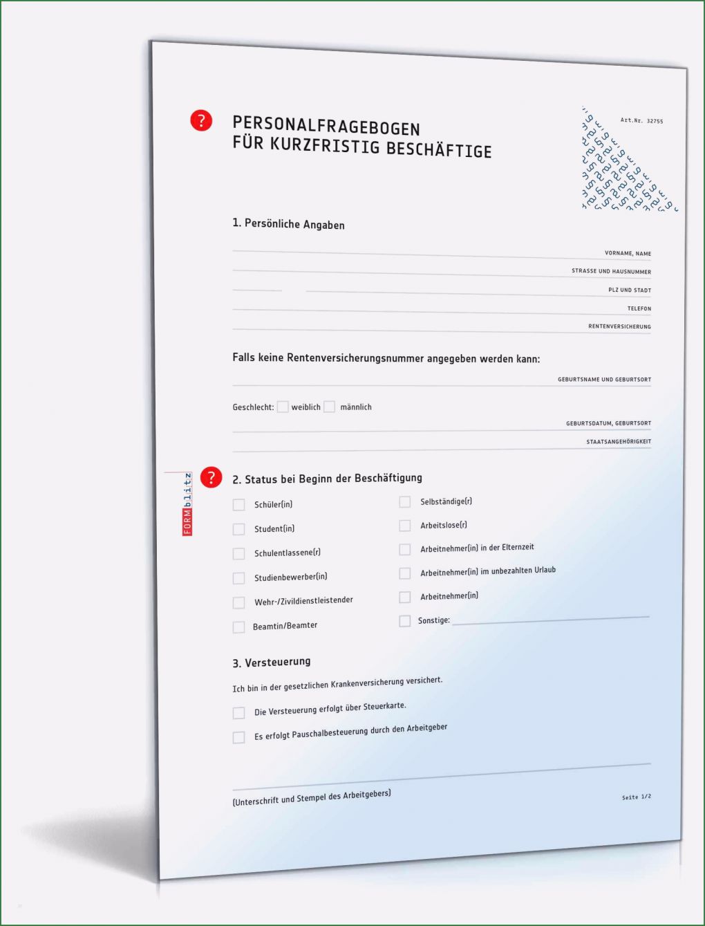 Personalfragebogen Pdf Vorlage Wunderbar Personalfragebogen Für Kurzfristig Beschäftige Muster