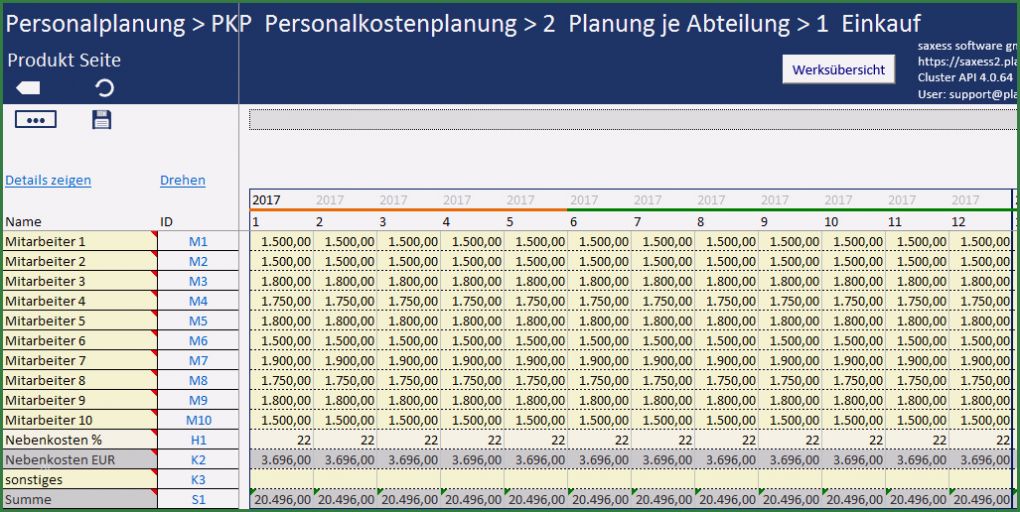 Personalkostenplanung Excel Vorlage Kostenlos Schönste Datafactory Center