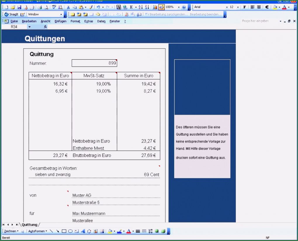 Personalverwaltung Excel Vorlage Beste 7 Quittung Kaution Vorlage Sampletemplatex1234